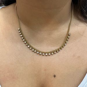 Snake chain Necklace with crystals